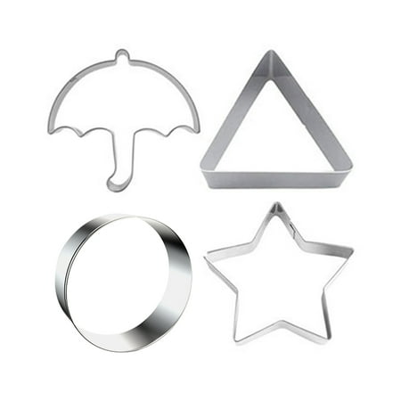 

4pcs Stainless Steel Cookie Cutters Molds Party Korean Sugar Candy Making Tools