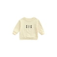 thumbnail image 1 of Diconna Bébé Filles Garçons Automne Hiver Sweat-Shirt Col Rond à Manches Longues Lettre Pull Top Surdimensionné Enfants Chemise Décontractée, 1 of 8