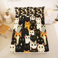 thumbnail image 4 of Manfei Cute Cat Bed Sheets, Abstract Kitten Full Size Sheets, Multicolor, 4 Pieces, 1 Flat Sheet, 1 Fitted Sheet and 2 Pillowcases, 4 of 6