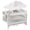 Beige, variant on Babyjoy Baby Bassinet Bedside Crib with Changing Table Mattress Detachable Canopy Basket Gray