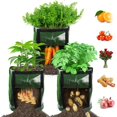 thumbnail image 4 of Potato Grow Bags, Heavy Duty Aeration Fabric Pots for Garden and Planting Green 10 Gallon, 4 of 9