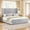 Light Grey, variant on Amerlife Queen Bed Frame with 49” Upholstered Wingback Headboard, Noise-Free Platform Bed with Steel Frame and Slip-Resistant Edges, Black