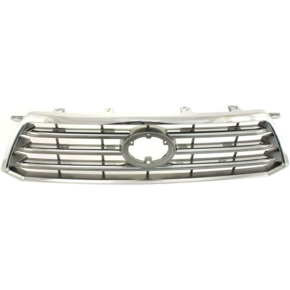 FITRITE AUTO PARTS New Front Grille For 2008-2010 Toyota Highlander, silver shell, Black insert, Sport Model TO1200308 531010E100