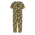 thumbnail image 5 of Dianli Gifts Sleepwear Loungewear Women V-Neck Short Sleeve Pajama Set V-Neck Top With Pockets And Seven Quarter Elastic Waist Pants Breathable Cotton Blend Comfortable Homewear pajama set nightwear, 5 of 9