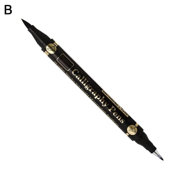 CCOCC 1/3 pcs Double Head Hand Lettering Pens Chinese Calligraphy Brush Pens Set Signature Pen Art Markers Black Ink 4 Size for Beginners Writing Drawing