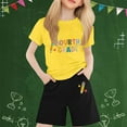 thumbnail image 2 of WRTFVZA Back to School Outfits for Girls Middle School Girls 2 Piece Outfit Summer Drop Shoulder Batwing Sleeve tops and Paperbag Waist Shorts Set Cute Clothing Size 2 to 13, 2 of 4