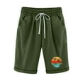 thumbnail image 2 of ALLLIST Ankle Women's Shorts Green High Straight-Leg Graphic Trousers with Pockets Elastic Comfy Skorts for Girls 60%Cotton,40%Linen Trousers L, 2 of 6