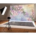 thumbnail image 1 of YUSDECOR 7x5ft Backdrop Photography Background Plaster Wall with Pink Flowers and Juniper Spring Blossoms Flowers Hand Painting Wallpaper Interior Decorations Wedding Party Photo Portrait, 1 of 3