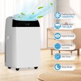 thumbnail image 5 of 3 in 1 Portable Air Conditioner with Remote Cool & Dual Motors & Auto Swing, 14000 BTU(ASHRAE)/10200 BTU (SACC), Dehumidifier & Fan Modes For Home Up To 750 Sq.Ft, 5 of 7