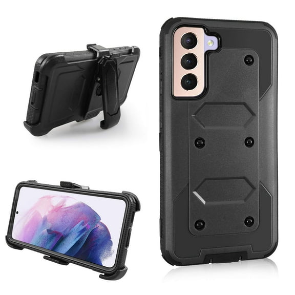 Mignova for Galaxy S21 5G Case , Built in Belt Clip Full Body Heavy Duty Shock Reduction Durable Case Girls Boys Outdoor Protective Cover for Samsung Galaxy S21 5G 6.2 inch 2020 - Black