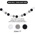 thumbnail image 2 of Uxcell Pom Pom Garland Decorative Hanging Banner for Halloween Thanksgiving Christmas Black/White/Gray, 2 of 7
