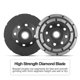 thumbnail image 5 of Disco de corte de copa con segmento de diamante de doble fila de 115 mm para desbaste de hormigón, mármol, granito, máquina rotativa (negro), 5 of 6