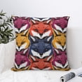 thumbnail image 4 of Pofeuu Fox Face Print Double-sided plush pillowcase Square Throw Pillow Covers Pillows Cover for Living Room Bedroom Sofa Couch Cushion Cover（No pillow core）-12"x12", 4 of 7
