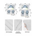 thumbnail image 5 of Blue Spring Floral Swag Kitchen Curtains Sets for Windows 24 Inch Length, Summer Flowers Vintage Short Window Curtain Panels Swags Valances and Tiers 3 Piece Set for Cafe/Dining Room, 5 of 5