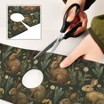 thumbnail image 6 of Yayeee Faucet Mat for Kitchen Sink 30" Diatomite Long Splash Guard Pad, Brown Floral Rabbits Pattern, 6 of 7