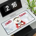 thumbnail image 3 of Hello Welcome Winter Samoyed Holding Snow Globe Snowman Desk Mat Full Keyboard Mouse Pad Siberian Sammy Dog Lover Large Mousepad - 13015, 3 of 5