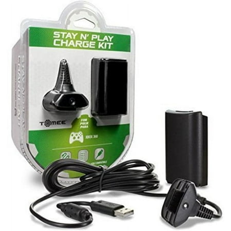 Tomee Charge Kit - Black for Microsoft Xbox 360
