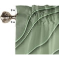 thumbnail image 5 of Kitchen Curtain Valance and Tiers Set Geometric Gradient 3 Pc Window Treatment Sage Green Ombre 3 Pieces Rod Pocket Valance Set for Small Windows Bedroom, 54 in x 24 in, 5 of 6