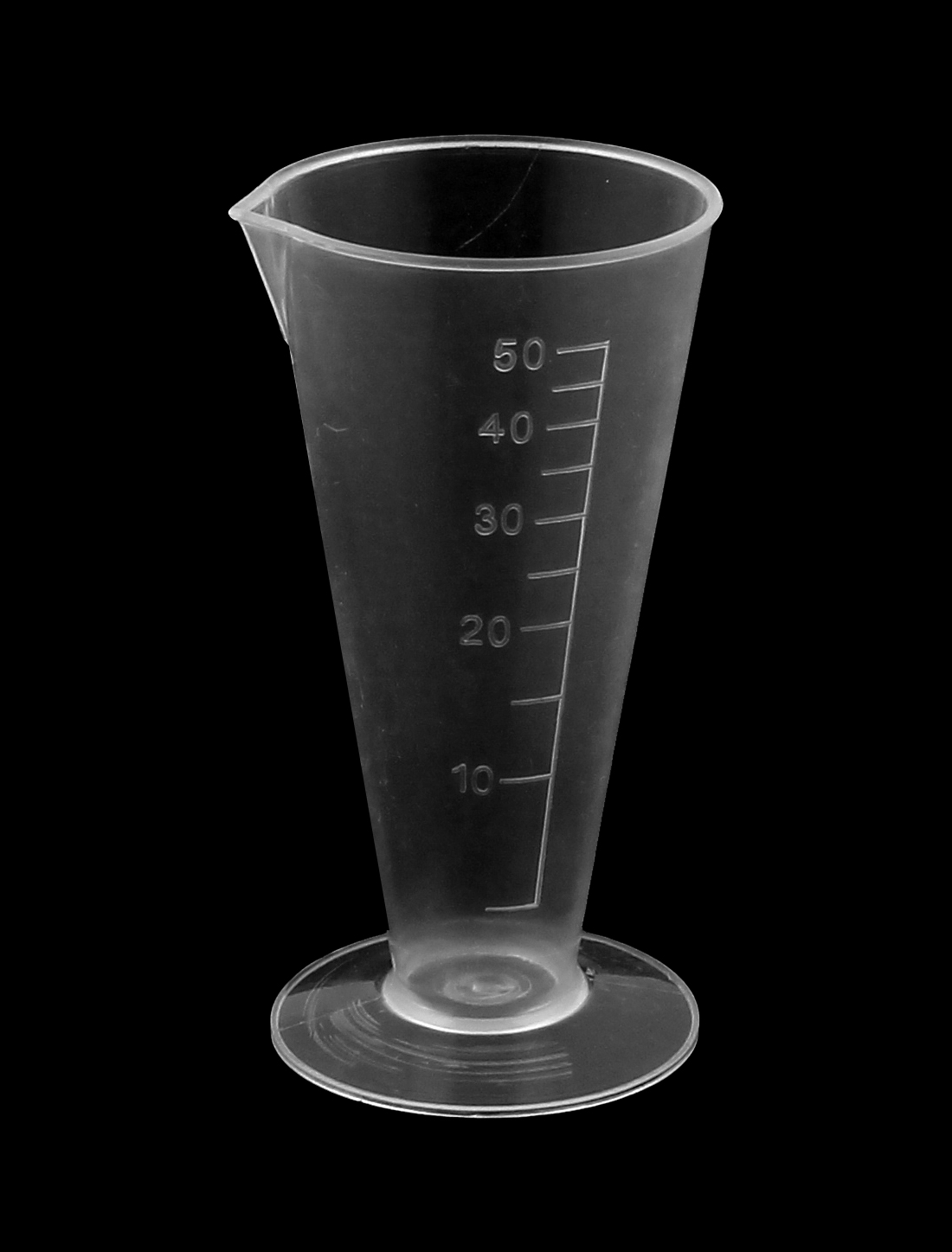 3 Pcs 50mL Plastic Conical Beaker Lab Graduated Measuring Cylinder Cup