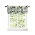 thumbnail image 2 of Kitchen Cafe Valance Curtain for Small Windows,Chinese Ink Painting Traditional Art Rod Pocket Short Valances Mountain Bamboo Landscape Window Treatment Panel for Living Room/Bedroom/Bathroom,42x12in, 2 of 9