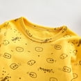 thumbnail image 4 of Boys Pajama Sets Cotton Long Sleeve Top & Pants Matching Holiday Pjs Set Snug-Fit Outfits Sleepwear Kids Clothes Pjs,W1-Yellow,3-6 Months, 4 of 6