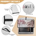 thumbnail image 6 of Renewold Toaster Oven Cover Dust Protection Easy Clean Microwave Oven Air Fryer Dust Cover Polyester Kitchen Countertop Appliance Protector, 20.5 x 16.5 x 10 Inches, Peach Blossom Wood Grain, 6 of 7