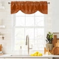 thumbnail image 3 of Burnt Orange Fall Tie Up Valance Curtains for Windows, Kitchen Curtains Window Treatments, Thanksgiving Eucalyptus Leaves Abstract Short Window Shades Valances for Bedroom Bathroom Cafe 42"x12", 3 of 8