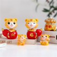 thumbnail image 6 of Zhaomeidaxi 2022 New Year Tiger Car Ornaments Figurines Miniatures Crafts Ornament Lucky Fortune Tiger Lantern Statue Ornament for Car Desktop Home Ornament Interior Decoration Good Meaning, 6 of 10