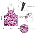 thumbnail image 3 of Purple Pink Camo Classic Shapes Pattern Kids Aprons for Girls and Boys,Adjustable Neck Strap Toddler Aprons for Kids Cooking Baking, 3 of 6