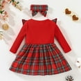 thumbnail image 4 of Ketyyh-chn99 Girls Fall Clothes Christmas Dresses for Toddler Baby Girls Princess Tutu Long Sleeve Xmas Dress with Headband Red,18-24 Months, 4 of 5