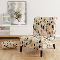 thumbnail image 2 of Designart "Whimsical Artistic Pois" Chaise d'Appoint Rembourrée Multicolore - Fauteuil Moderne pour Chambre, 2 of 7