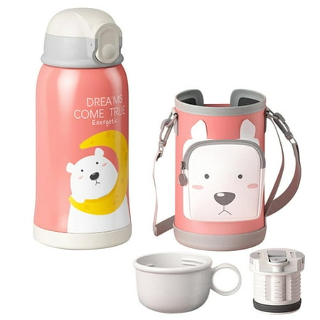 

Reusable Insulated Water Bottle for Children 306 Stainless Steel Water Kettle with Straw Bottle Sleeve BPA Free Portable Water Bottle