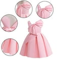 thumbnail image 4 of WOLLED Toddler Baby Girl Satin Pageant Party Dress Kids One-Shoulder Tutu Princess Dresses Flower Girls Wedding Gown Skirt 2-10Y, 4 of 10