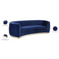 thumbnail image 5 of Pemberly Row Contemporary Transitional Velvet Sofa in Navy Finish, 5 of 8