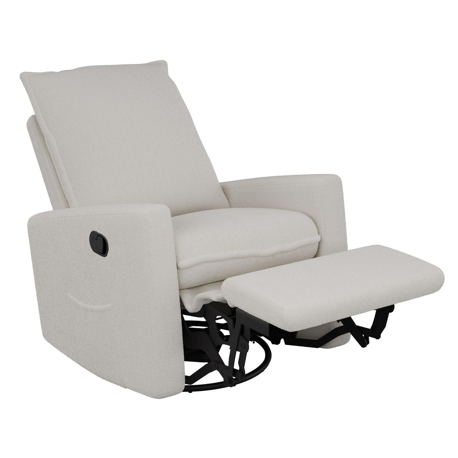 CorLiving Caillie Soft Boucle Fabric Manual Indoor Glider Recliner Chair
