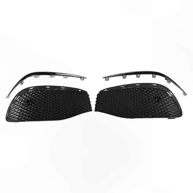 Chrome Strip Fog Lamp Grill Cover for Front Bumper - Compatible with E Class W213 20 Models