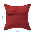 thumbnail image 3 of DK Homewares Ethnic Throw Cushion Covers 12 x 12 Inch Brocade Jacquard Weave Decorative Square Elephant Cushion Covers (Size - 30x30 cm ; Color: Burgundy Maroon & Gold ) - Set of 2 Pcs (Cover Only), 3 of 3