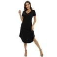 thumbnail image 4 of Nightgowns for Women Cotton Night Shirt Sleepwear Ladies Soft Loungewear with Pockets S-3XL, 4 of 7