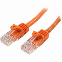 StarTech.com 0.5m Orange Cat5e Patch Cable with Snagless RJ45 Connectors, Short Ethernet Cable, 0.5 m Cat 5e UTP Cable