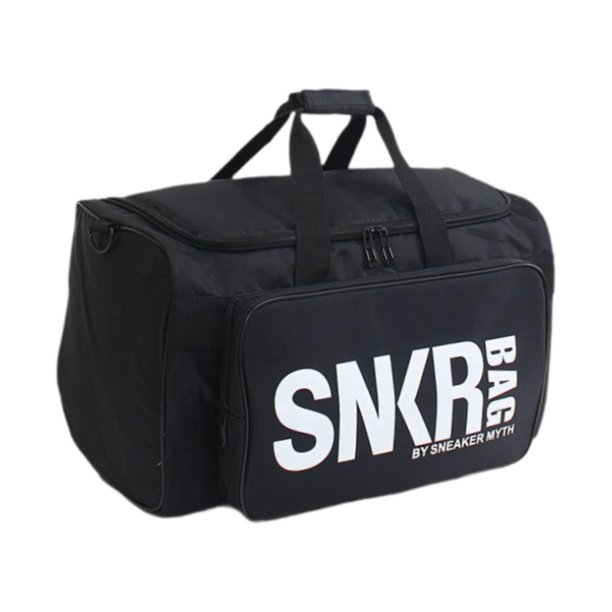 Bolsa de viaje, bolsa de viaje para pasar la noche, portátil, de tela Oxford, con correa ajustable, resistente al agua, para el hombro, bolsa deportiv Letras blancas