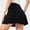 Black, variant on Mnyycxen Women's Stretchy Ruffle Denim Skort Low-Rise A Line Mini Skirts Casual Jean Skirt with Shorts Underneath