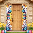 thumbnail image 2 of AURIGATE Easter Porch Door Banner 11.81x70.87in, Single Piece Polyester Easter Door Couplet with Bunny & Colorful Egg Design, Spring Easter Front Door Porch Decor for Home Holiday Party Supplies, 2 of 6