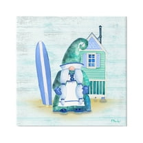 Stupell Industries Coastal Gnome Beach Shack Home Graphic Art Gallery Wrapped Canvas Print Wall Art, Design by Paul Brent
