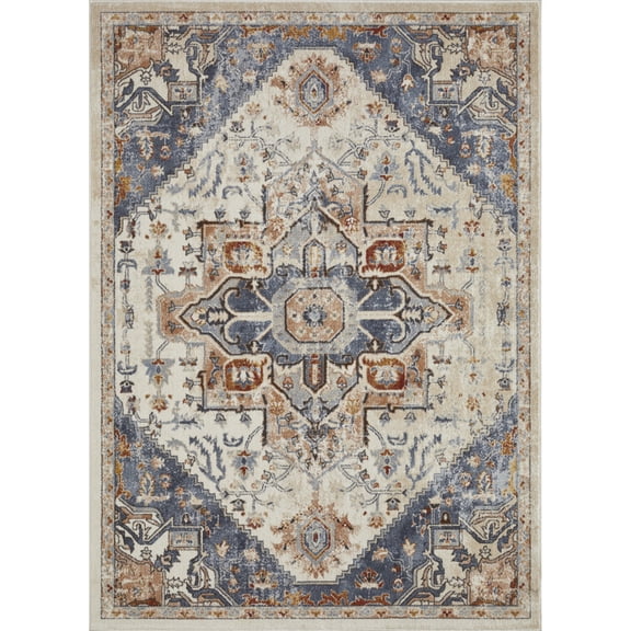 Loomaknoti Alsbrooke Obinda 6' x 9' Beige Oriental Indoor Area Rug