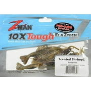 Z-Man 3 Scented Shrimpz Soft Plastic Fishing Lure, Redbone, 5 Count, SSHRP3266PK5