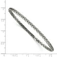 thumbnail image 2 of Auriga Fine Jewelry 925 Sterling Silver Antiqued 3mm Slip-On Bangle for Women, 2 of 5