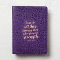 thumbnail image 5 of I Can Do All This Purple Handy-sized Faux Leather Journal - Philippians 4:13, 5 of 6