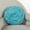 Turquoise, variant on 13 in. Rose Design Round Poly Filled Throw Pillow, Turquoise