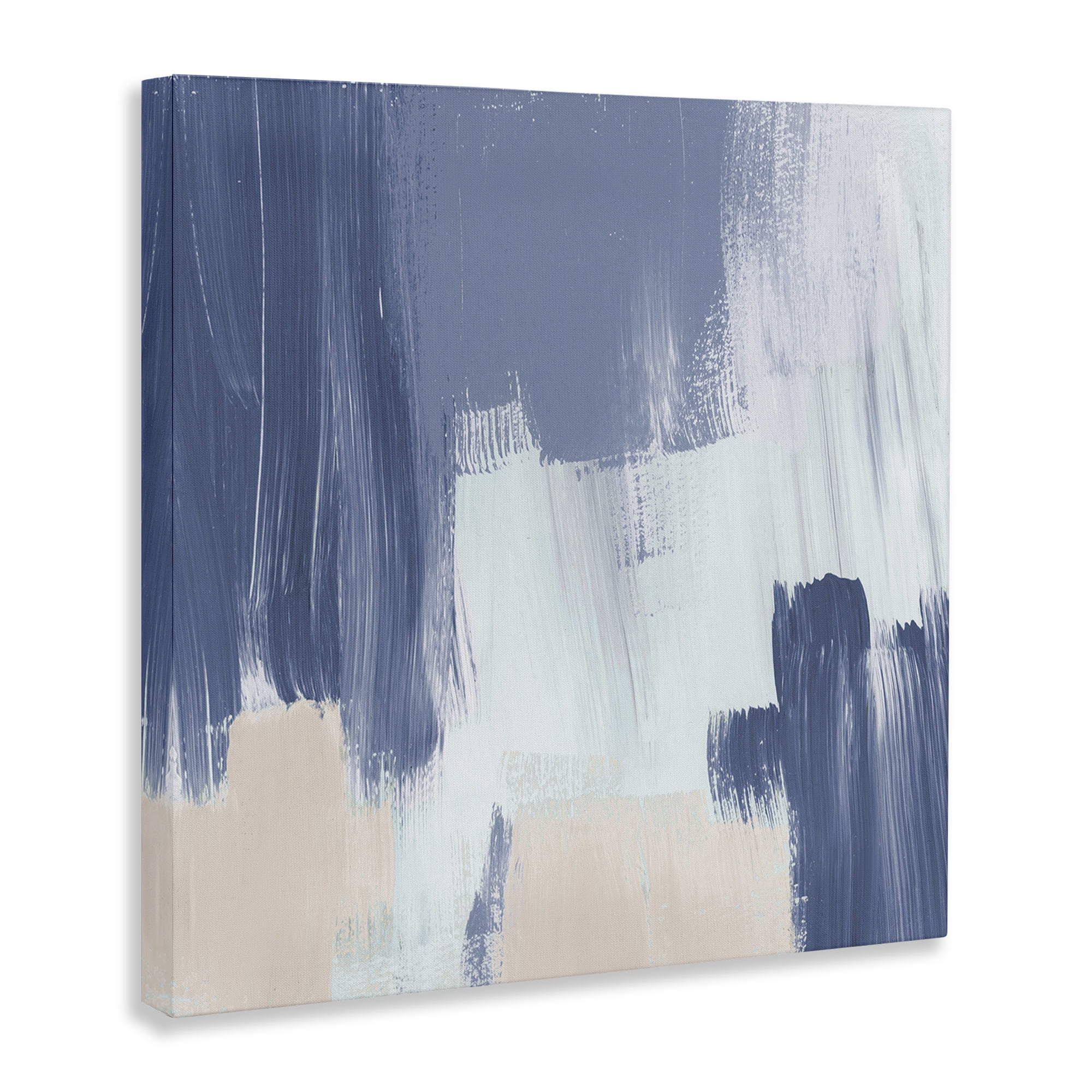 Stupell Industries Restless Blue Mind Abstract Abstract Painting Gallery Wrapped Canvas Art Print Wall Art, 36 x 36