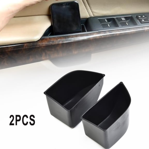 Car Front Door Storage Box Cover Trim For Honda for Accord 2008-2013 ABS Black